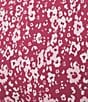 Sleep Sense Floral Leopard Knit Drawstring Tie Coordinating Sleep Joggers - Image 4