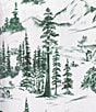 Sleep Sense Green Toile Print Flannel Long Sleeve Notch Collar Coordinating Button-Front Holiday Sleep Top - Image 4