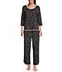 Sleep Sense Heart Print Drawstring Coordinating Sleep Pants, Color:Heart Print - Image 3