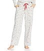 Sleep Sense Holiday Lights Print Knit Drawstring Coordinating Sleep Pants, Color:Holiday Lights - Image 1