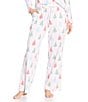 Sleep Sense Holiday Retro Tree Print Knit Drawstring Coordinating Sleep Pants, Color:Retro Tree - Image 1
