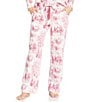 Sleep Sense Holiday Winter Toile Print Knit Drawstring Coordinating Sleep Pants, Color:Winter Toile - Image 1