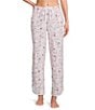 Sleep Sense Kitty Heart Print Drawstring Coordinating Sleep Pants, Color:Kitty Heart - Image 1