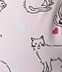 Sleep Sense Kitty Heart Print Drawstring Coordinating Sleep Pants, Color:Kitty Heart - Image 4