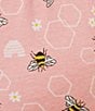 Color:Bees and Honey - Image 4 - Knit Bees & Honey Drawstring Tie Coordinating Capri Sleep Pants