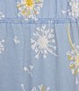Color:Dandelions - Image 3 - Knit Dandelion Print Drawstring Tie Coordinating Capri Sleep Pants