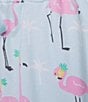 Sleep Sense Knit Flamingo Print Drawstring Tie Coordinating Sleep Capri, Color:Flamingos - Image 4