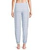 Sleep Sense Knit London Geo Drawstring Tie Coordinating Sleep Joggers, Color:London Geo - Image 2
