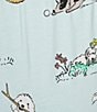 Color:Meadow Dogs - Image 4 - Knit Meadow Dogs Print Drawstring Tie Coordinating Sleep Capri