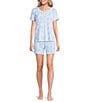 Sleep Sense Knit Multi Ikat Print Coordinating Sleep Shorts - Image 3