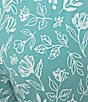 Sleep Sense Knit Sketch Floral Print Drawstring Tie Coordinating Sleep Capri, Color:Sketch Floral - Image 4