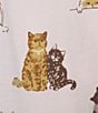 Color:Lounging Cats - Image 4 - Lounging Cats Print Knit Drawstring Tie Coordinating Sleep Pant