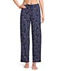 Sleep Sense Moonlit Cats Print Coordinating Knit Sleep Pants - Image 1