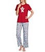 Sleep Sense Mr. Bingle Short Sleeve Knit Holiday Coordinating Sleep Top - Image 3