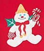 Sleep Sense Mr. Bingle Solid Short Sleeve Knit Holiday Sleep Top, Color:Mr. Bingle - Image 5
