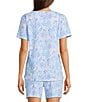 Sleep Sense Multi Ikat Print Short Sleeve Scoop Neck Coordinating Sleep Top, Color:Multi Ikat - Image 2