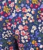 Sleep Sense Navy Garden Print Coordinating Knit Sleep Crop Pants - Image 4