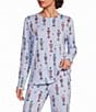 Sleep Sense Nutcracker Print Knit Long Sleeve Crew Neck Coordinating Sleep Top - Image 1
