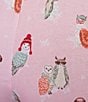 Sleep Sense Owl Print Knit Drawstring Tie Coordinating Sleep Joggers - Image 4