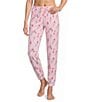 Sleep Sense Owl Print Knit Drawstring Tie Coordinating Sleep Joggers - Image 1