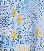 Sleep Sense Patchwork Floral Print Short Sleeve Crew Neck Coordinating Sleep Top - Image 4