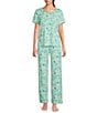 Sleep Sense Patchwork Print Coordinating Knit Sleep Pants - Image 3