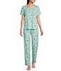 Sleep Sense Patchwork Print Coordinating Knit Sleep Pants - Image 3