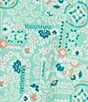 Sleep Sense Patchwork Print Short Sleeve Scoop Neck Knit Coordinating Sleep Top - Image 4