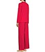 Sleep Sense Petite Size Polka Dot Print Long Sleeve Crew Neckline Knit Pajama Set - Image 4