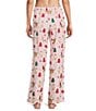 Sleep Sense Pink Cats Print Flannel Drawstring Tie Coordinating Holiday Sleep Pant, Color:Pink Cats - Image 2