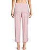 Sleep Sense Pink Geo Print Coordinating Knit Sleep Crop Pants - Image 2