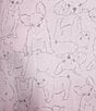 Sleep Sense Pink Pugs Print Flannel Drawstring Tie Coordinating Holiday Sleep Pants, Color:Pink Pugs - Image 3