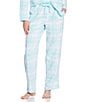 Sleep Sense Plaid Flannel Drawstring Tie Coordinating Sleep Pants, Color:Aqua Plaid - Image 1