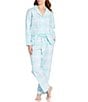 Sleep Sense Plaid Flannel Drawstring Tie Coordinating Sleep Pants, Color:Aqua Plaid - Image 3