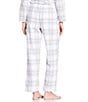 Sleep Sense Plaid Print Flannel Drawstring Tie Coordinating Sleep Pants, Color:Multi Plaid - Image 2