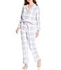 Sleep Sense Plaid Print Flannel Drawstring Tie Coordinating Sleep Pants, Color:Multi Plaid - Image 3