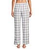 Sleep Sense Plaid Yarn Dye Cotton Portuguese Flannel Drawstring Tie Coordinating Sleep Pants - Image 2