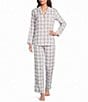 Sleep Sense Plaid Yarn Dye Cotton Portuguese Flannel Drawstring Tie Coordinating Sleep Pants - Image 3