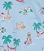 Sleep Sense Plus Size Beach Dog Print Short Sleeve Scoop Neck Coordinating Sleep Top, Color:Beach Dogs - Image 4