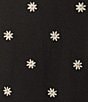 Color:Black Daisy - Image 4 - Plus Size Daisy Print Short Sleeve Scoop Neck Knit Coordinating Sleep Top