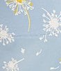 Color:Dandelions - Image 4 - Plus Size Dandelion Print Short Sleeve Scoop Neck Knit Coordinating Sleep Top