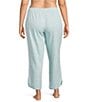 Sleep Sense Plus Size Floral Geo Print Drawstring Tie Coordinating Knit Sleep Pants, Color:Green Floral Geo - Image 2