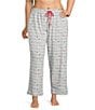 Sleep Sense Plus Size Holiday Lights Print Knit Drawstring Coordinating Sleep Pants, Color:Holiday Lights - Image 1