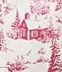 Sleep Sense Plus Size Holiday Winter Toile Print Knit Drawstring Coordinating Sleep Pants, Color:Winter Toile - Image 4