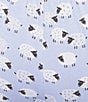 Sleep Sense Plus Size Jersey Knit Blue Sheep Print Drawstring Tie Coordinating Sleep Joggers - Image 4