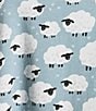 Sleep Sense Plus Size Jersey Knit Blue Sheep Print Long Sleeve Scoop Neck Coordinating Sleep Top, Color:Blue Sheep - Image 4