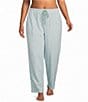 Sleep Sense Plus Size Jersey Knit Irish Geo Print Drawstring Tie Coordinating Sleep Joggers - Image 1