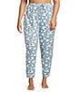 Sleep Sense Plus Size Knit Blue Sheep Print Drawstring Tie Coordinating Sleep Joggers, Color:Blue Sheep - Image 1