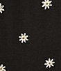 Color:Black Daisy - Image 4 - Plus Size Knit Daisy Print Drawstring Tie Pocketed Coordinating Capri Sleep Pants