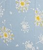 Color:Dandelions - Image 4 - Plus Size Knit Dandelion Print Drawstring Tie Coordinating Capri Sleep Pants